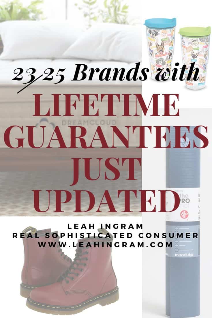 25 brands with lifetime guarantees Leah Ingram