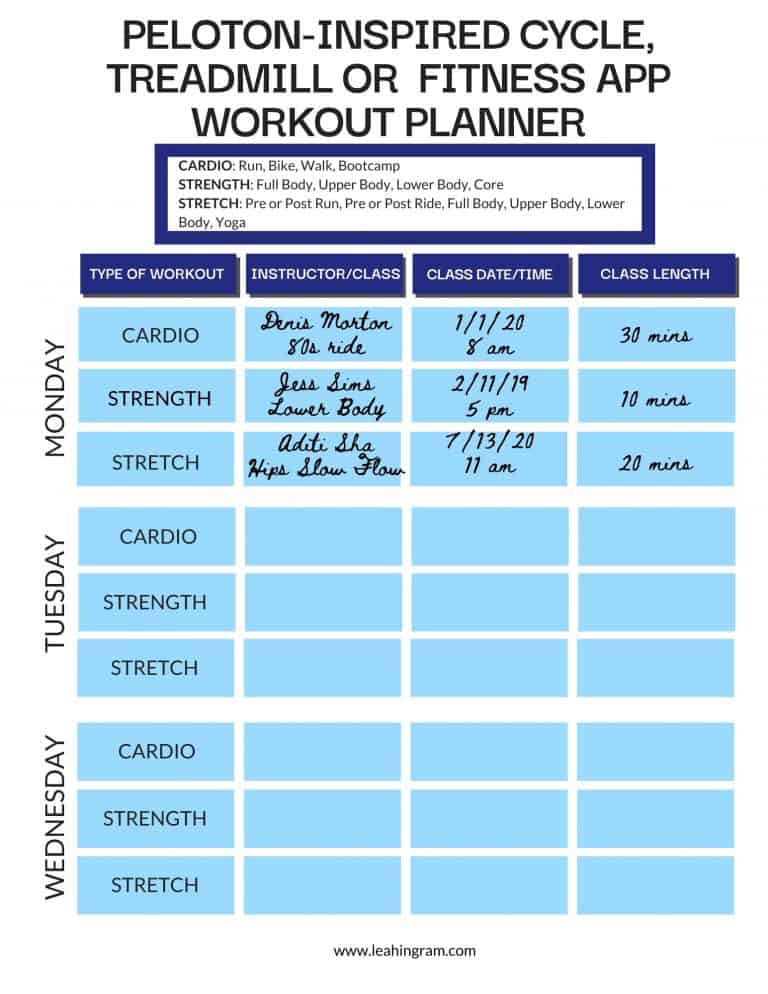 Organize Your Peloton Workout Calendar