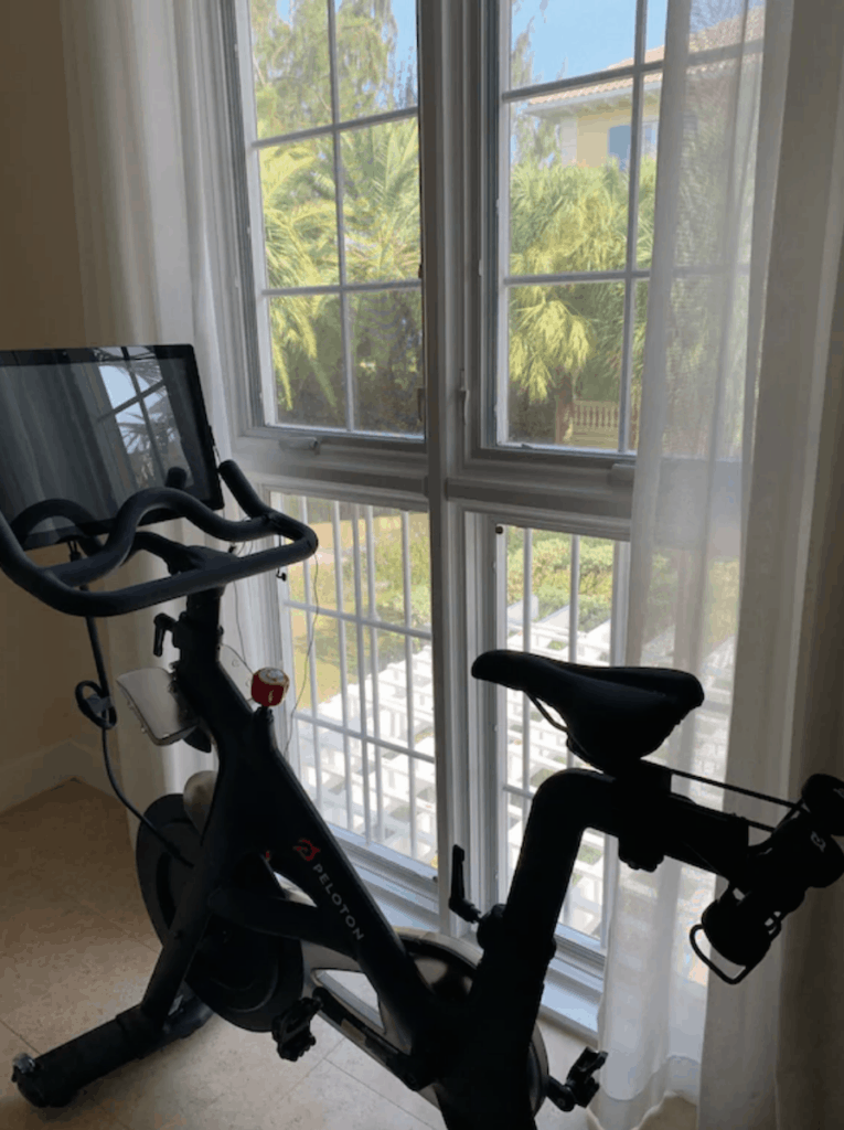 peloton bike in turks caicos condo