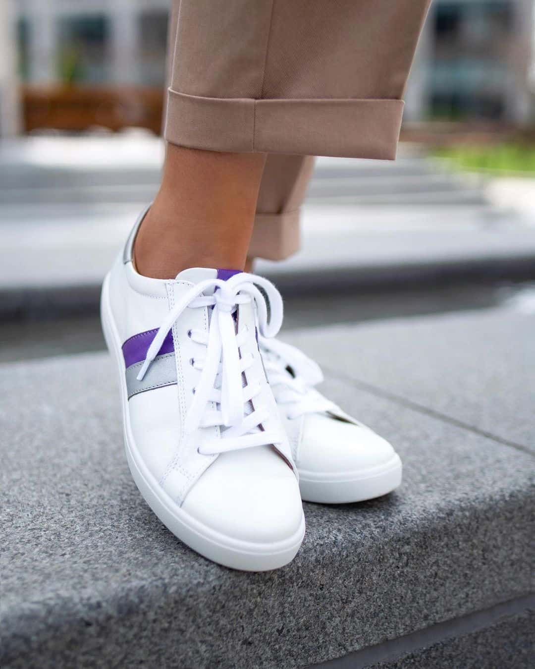 hotter shoes purple sneakers lifestyle