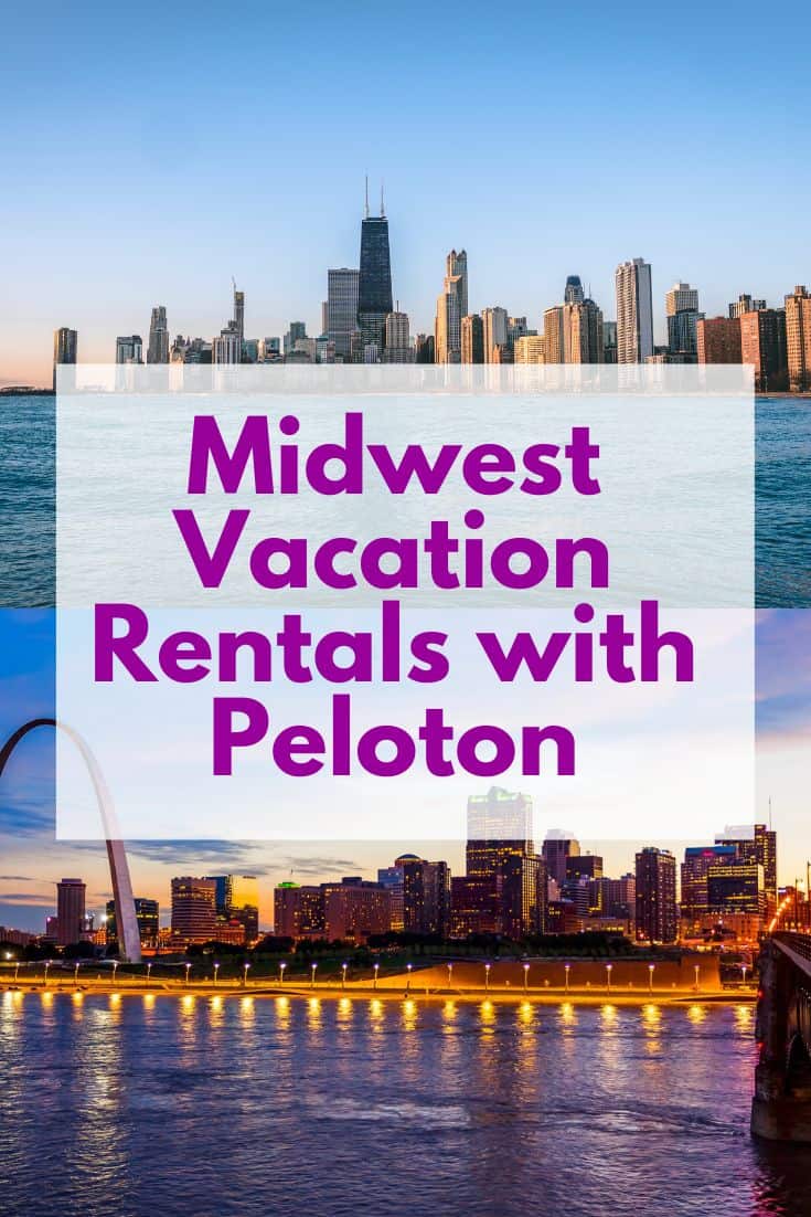 midwest vacation rentals with peloton featured pin