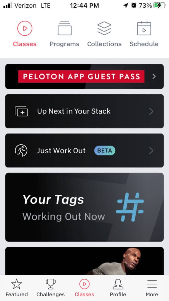 peloton just workout on app