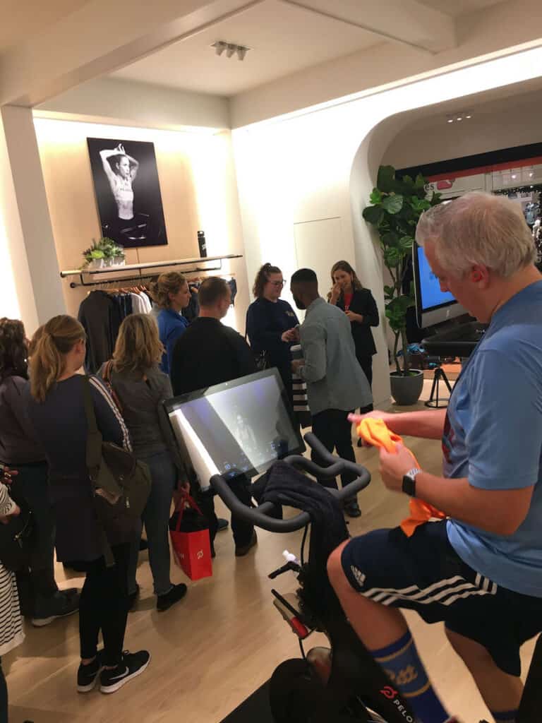 peloton pittsburgh group at store opening