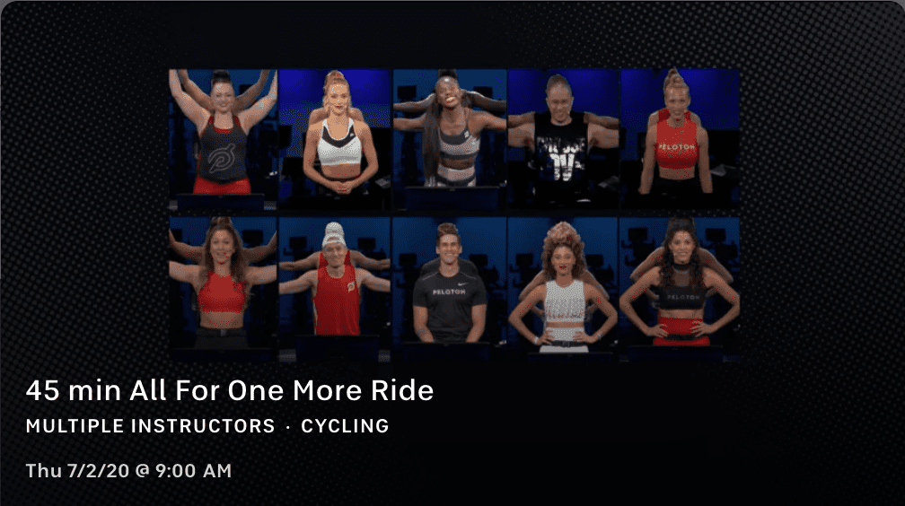 peloton all for one special event ride