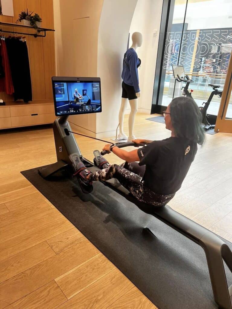 trying peloton row in tampa showroom