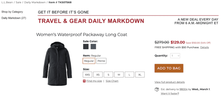 Ll Bean 2 A Day Markdown