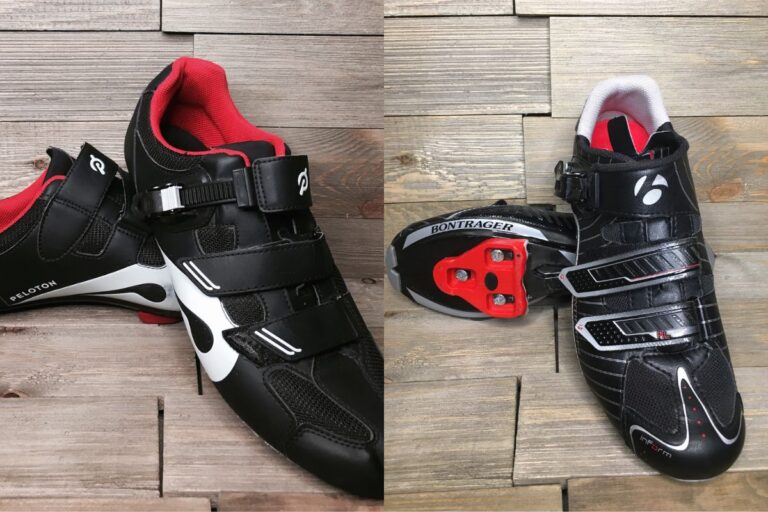 Two pairs of cycling shoes for Peloton bike and wide feet.